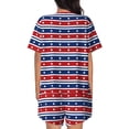 thumbnail image 6 of Goofa Fourth Of July for Womens Cotton 2 Piece Pajamas Set Classic Short Sleeve Pjs Set Soft Button Down Sleepwear Loungewear-XX-Large, 6 of 7