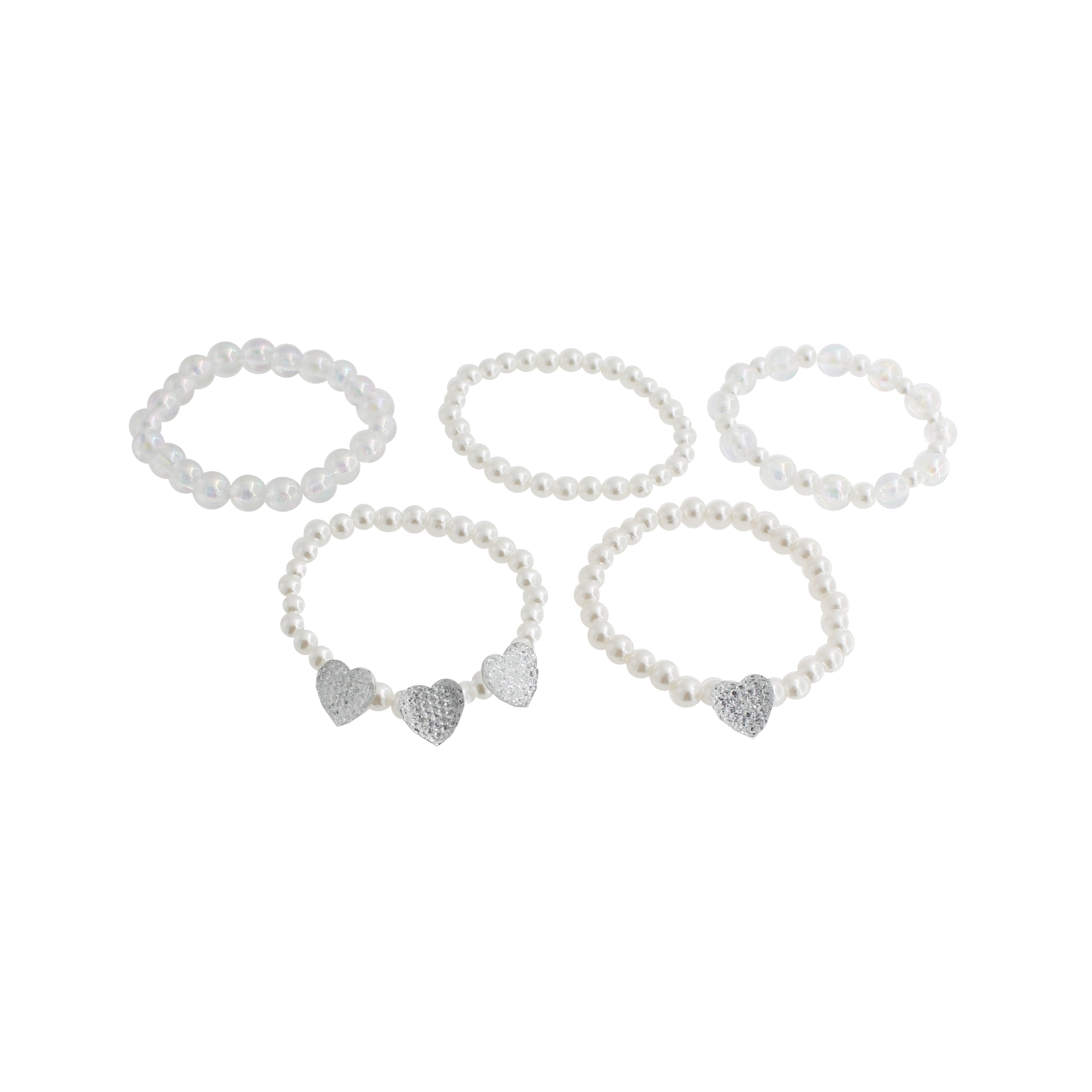 Women's 5 Piece Pearl Bead Bracelet Set