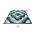 thumbnail image 4 of Flash Furniture Teagan Rectangular Southwestern Black, Grey, Turquoise Area Rug, 5' x 7', 4 of 6