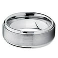 thumbnail image 2 of Silly Kings 8mm Tungsten Carbide Wedding Band Brushed Ring Men and Women Comfort Fit (5), 2 of 3