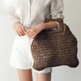 thumbnail image 3 of Fymall Women Handmade Straw Rattan Handbags Summer Beach Holiday Tote Bags, 3 of 4