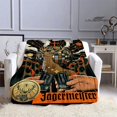 thumbnail image 1 of Jaegermeister-Manta con logotipo impreso de Alemania, mantiene el calor, mantas hermosas, manta suave y cómoda, regalos de cumpleaños, 1 of 4