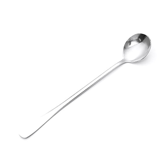Long Handle Coffee Spoon - Round Head Stainless Steel Stirring Utensil