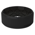 thumbnail image 1 of Groove Life Zeus Edge Midnight Anillo De Silicona Negro Antiestiramiento Anillos De Boda De Goma Transpirable Para Hombres Anillo De Ajuste Cómodo De Diseño Único - Tamaño 13, 1 of 1