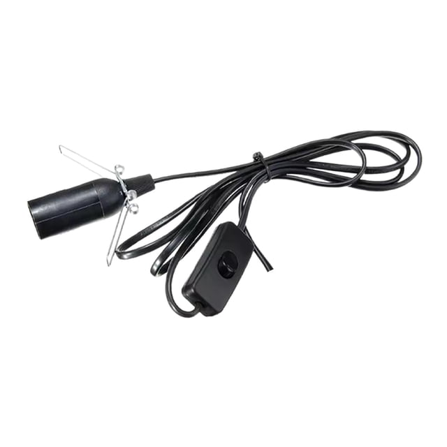 Portalámparas de sal con interruptor de repuesto, mantenimiento, base de lámpara E14, cable de luz de sal de repuesto para almacén, balcón y pasillo. negro