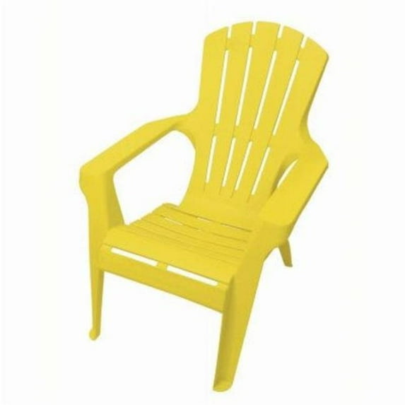 Gracious Living 100561 250 lbs Contoured Seating & Back, Fade-Resitant Resin Adirondack II Chair, Sunshine Yellow
