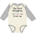 thumbnail image 3 of Inktastic My Great Grandma Loves Me Heart Great Grandchild Boys or Girls Long Sleeve Baby Bodysuit, 3 of 5