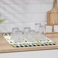 thumbnail image 6 of Summer Cute Lemon Gnome Dish Drying Mats for Kitchen Counter,Black White Plaid Microfiber Absorbent Dish Drainer/Rack Mat, Hangding Quick Drying kitchen Drying Mat,18x24inch Machine Washable, 6 of 6