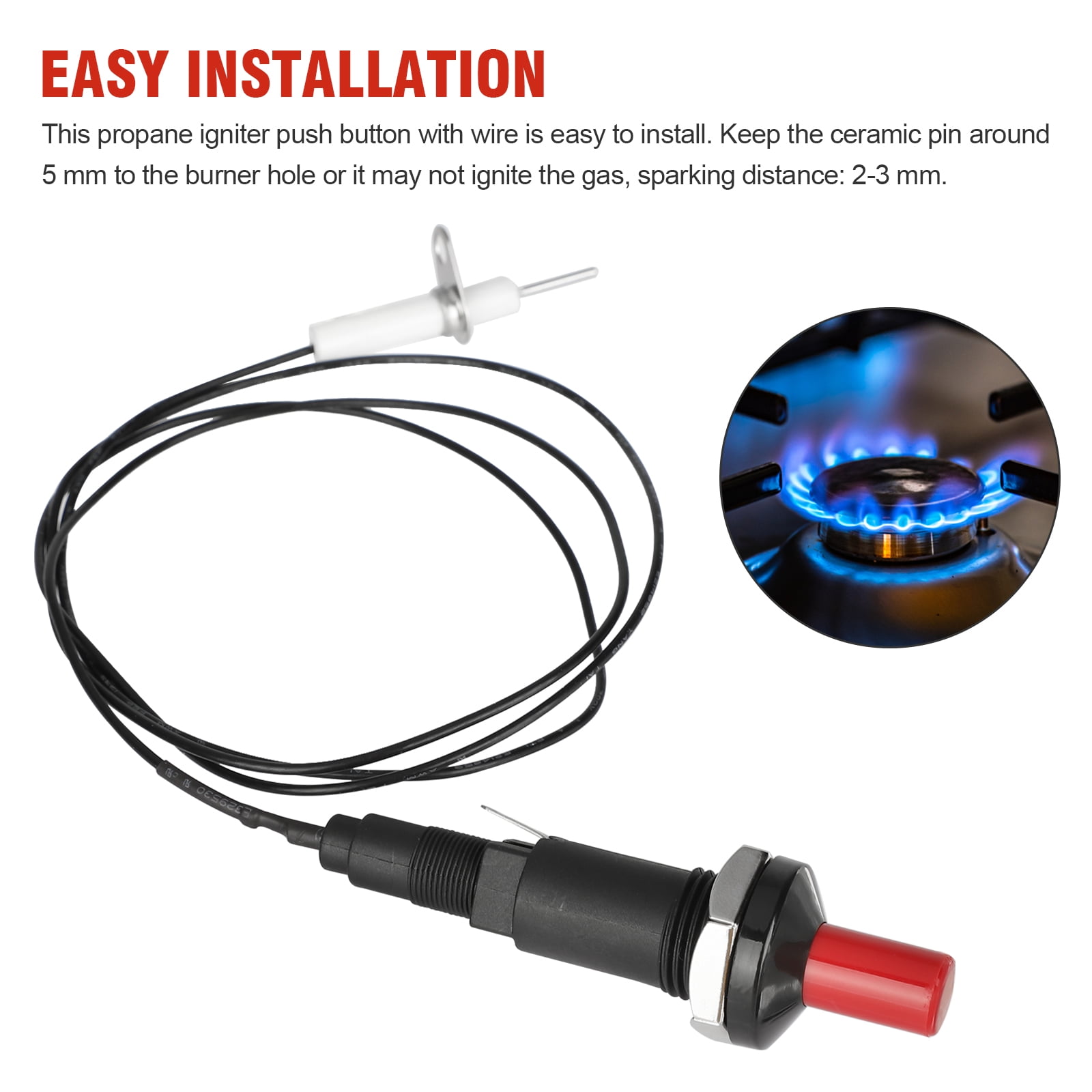 18MM UNIVERSAL BATTERY TYPE PUSH SWITCH PIEZO ELECTRIC SPARK IGNITER BBQ OVEN