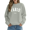thumbnail image 2 of Paris France Sweatshirts for Women 2025 Fall Winter Long Sleeve Crewneck Vacation Sweatshirt Pullover Tops Streetwear, 2 of 5