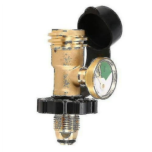 Hmwy-propane Tank Adapter Solid Brass Regulator Valve Safety Pol Tank Convert To Qcc1/type1 Regulator Hos