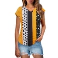 thumbnail image 1 of Staron Summer Shirts for Women 2025 Clearance Ruched Loose Shirts Basic Tees Summer Short Sleeve V Neck Tunic Tops, 1 of 7