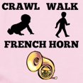 thumbnail image 2 of CafePress - Crawl Walk French Horn Body Suit - Baby Light Bodysuit, Size Newborn - 24 Months, 2 of 4