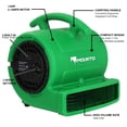 thumbnail image 2 of MOUNTO 1/4hp 1000CFM 2 velocidades Air Mover alfombra secadora ventilador de piso ventilador de refrigeración, 2 of 5