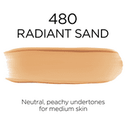 L'Oreal Paris Infallible Fresh Wear 32 Hr Liquid Foundation Makeup, 480 Radiant Sand, 1 fl oz