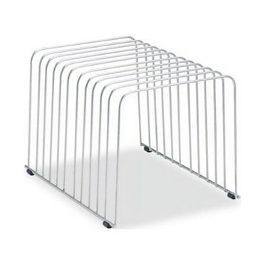 Wire Desktop Organizer 11 Sections, Letter to Legal Size Files, 9" x 11.38" x 8", Silver