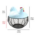 thumbnail image 2 of Eggs Holder Basket Organizer Storage Ceramic Fruit Container Kitchen Hen Decor, 2 of 3