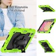 thumbnail image 4 of Case for iPad Mini 7 A17 Pro 2024/Mini 6 2021 8.3 Inch 7th/6th Gen with Screen Protector, 360 Degree Rotating Kickstand Hand Strap Shockproof Cover with Shoulder Strap, Lime, 4 of 7