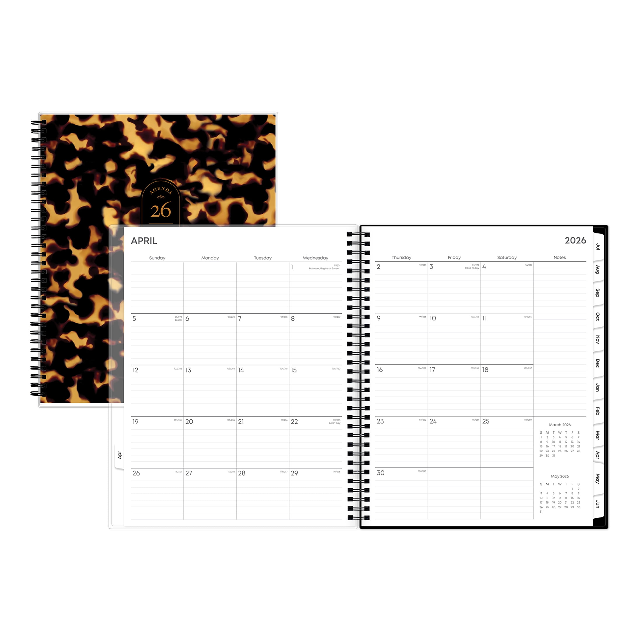 Blue Sky Monthly Weekly Planner, 8.5" x 11", Animal Print 15-Month (April 2026 - June 2027)