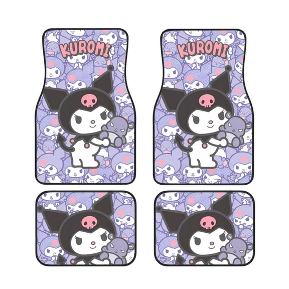 Gokiu Sanrio for Car Floor Mats Set of 4 Universal Fit Automotive All-Weather Mats for SUV, Sedan, Van Car Accessories
