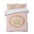 thumbnail image 2 of Golden Crown Twin Size Down Alternative Comforter, Lightweight Comforter Quilt Bedding Set with Pillow Shams Pink Cartoon Funny Geometric Plaid Art All Seasons Bed Comforter Duvet Insert 68"x86", 2 of 7