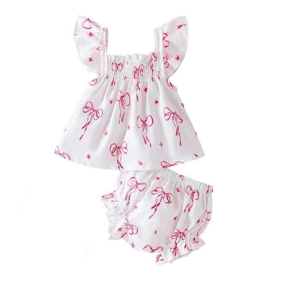 HCNTES Toddler Baby Boy Girl Summer Clothes Funny Graph T Shirt Elastic Waist Pockets Shorts Set 2 Piece Outfit(White,0-3 Months)