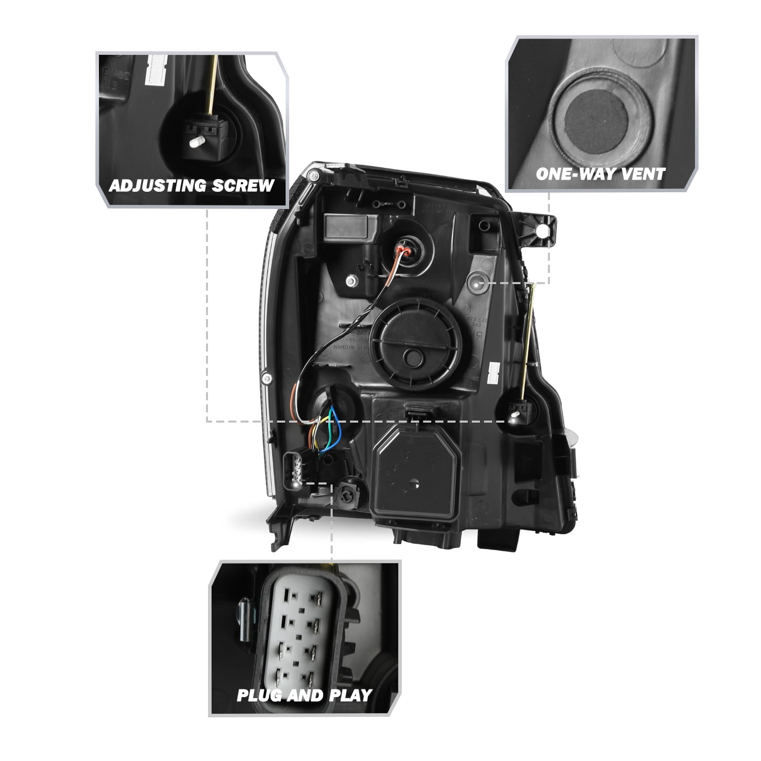 BRYGHT-Left Driver side Headlight For 2007-2014 Cadillac Escalade Headlamp Light LH