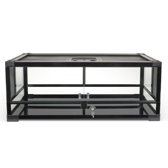 Zilla QuickBuild Glass Terrarium, Amphibian, Reptile, Snake, Arachnid Habitat, 30”x12”x12”