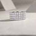 thumbnail image 4 of CKT Fine Jewelry S925 Sterling Silver Plated 18k White Gold Ring with 3.78 Carat Moissanite Stone, Perfect for Weddings and Engagements Women Rings, 4 of 6