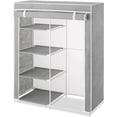 thumbnail image 1 of Garde-robe Compacte REJODA-Whitmor - Gain de Place - 4 Tablettes et Tringle Suspendue - Gris, 1 of 4