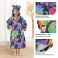 thumbnail image 4 of joogoo Wearable Blanket Hoodie for Gorillas Tie Dye Palm Oversized Sherpa Hooded 3-14 YR M, 4 of 7