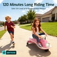 thumbnail image 2 of Gotrax WG1 12V Electric Wiggle Car for Kids, Ride On Toy for Boys & Girls Ages 3+, 132 lbs,Pink, 2 of 7