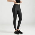 thumbnail image 3 of Hurxie Women's Shiny Satin Glossy High Waist Sport Fitness Training Yoga Pants Solid Tights Legging Black,Free Size, 3 of 6
