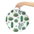 thumbnail image 2 of Succulent Round Floor Cushion with Handle, Exotic Cactus Houseplants Aztec Ornaments Pattern Bohemian Garden Art, Pillow for Living Room & Dorms, 18" Round, Forest Green and White, by Ambesonne, 2 of 4