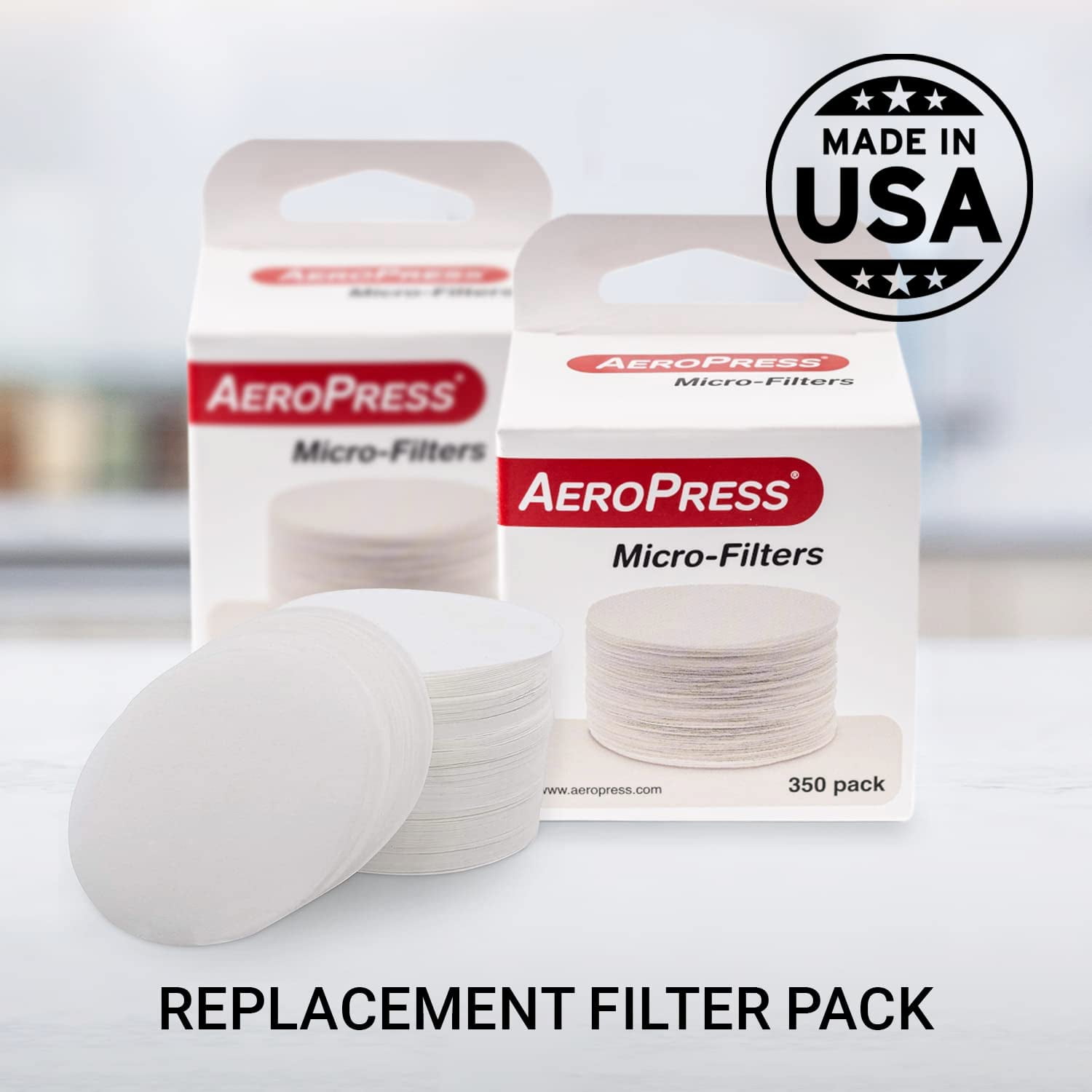  AeroPress Replacement Filter Pack - Microfilters For AeroPress  Coffee And Espresso-Style Coffee Maker - 2 Pack (700 count): Coffee Machine  Replacement Parts: Home & Kitchen