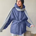 thumbnail image 5 of Vedolay Womens Parkas Hooded Warm Winter Overcoat Parka Jacket Thick Outerwear Blue,L, 5 of 5