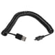 thumbnail image 2 of Línea De Conexión Cable de datos Espiral en espiral USB 2.0 A macho a Micro USB B 5 pines adaptador cable de resorte, 2 of 8