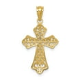 thumbnail image 4 of 14k Yellow Gold Polished Filigree Cross Pendant Charm, 4 of 4