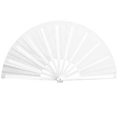 

Hand Fan Folding Fan Performance Fan Nylon-Cloth Fan 13 inch (White)
