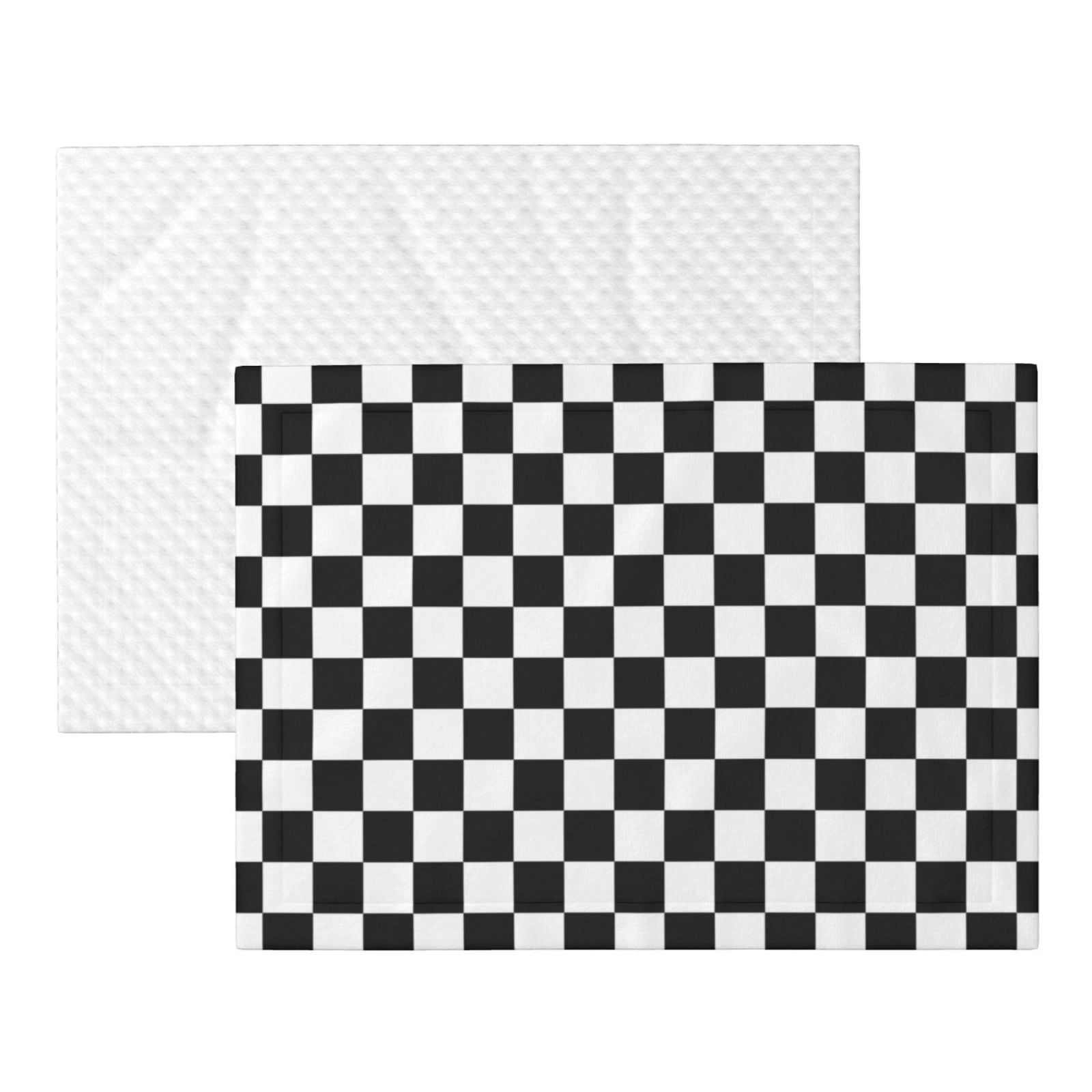 Flannel Throw Dog Blanket Checkerboard Black And White Soft Warm Print Pet Blankets for Small Dog Cat Puppy