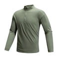 thumbnail image 1 of pstuiky Camisas para hombre de manga larga, Camiseta funcional de manga larga, ligera, elástica, de secado rápido, deportiva, informal, de manga larga y cuello alto para hombre. Tops de hombre xxl, 1 of 7
