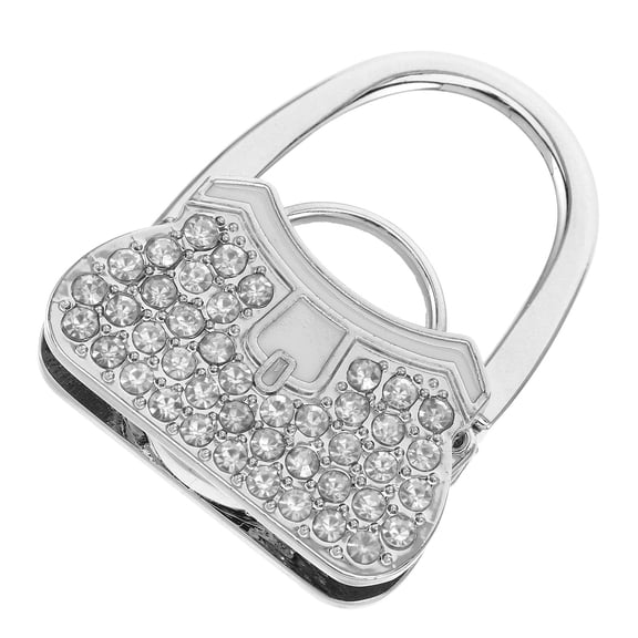 CTIRCHIU Stylish White Bag Hanger with Rhinestones for Table and Closet