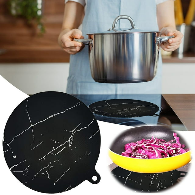 Heat-Resistant Induction Cooktop Protector Mat - 2-Pack Fiberglass Stove Cover, Non-Slip Surface, Scratch & Stain Resistant, Withstands Up to 450F Akmoler | Silica Gel, B