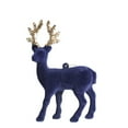 thumbnail image 2 of Flocked Reindeer Christmas Decor | Elegant Deer Ornaments for Tabletop, Mantel, Desk, Shelf and Kitchen | Holiday Centerpiece Reindeer Figurine for Christmas Tree, Winter Decoration, Gift Idea, 2 of 3
