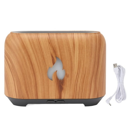 

Flame Diffuser 130ML 3D Hollowing USB Flame Diffuser Humidifier with 7 LED Color Light for Home 5V Light Grain