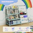thumbnail image 6 of Metal Kids Bookshelf & Toy Organizer - Montessori Toddler Book Rack, Baby Sling Shelf Nursery Playroom Storage - Space-Saving Display Shelf for Classroom Library Boys Girls, 6 of 11