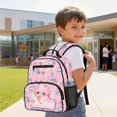 thumbnail image 3 of Pzuqiu Pink Axolotl 13.5 Inch Backpack for Girls Ages 3-6 Preschool Kindergarten Toddler, Water Resistant Breathable Padded Straps Lightweight Kids Bookbag for Back to School, 3 of 7