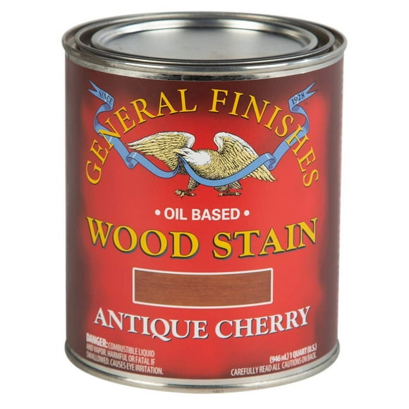 General Finishes Oil Based Penetrating Wood Stain, 1 Quart, Antique Cherry