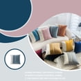 thumbnail image 3 of Cateissary Funda de almohada para sofá moderna, funda de cojín, Protector decorativo de retazos, funda de almohada con costuras, decoraciones de Decoración del hogar gris azul, 3 of 6