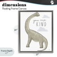 thumbnail image 4 of Stupell Industries Contemporary You Are Kind Dinosaur Gray Floating Frame Canvas Art, 17 x 21, by Elizabeth Tyndall, 4 of 8